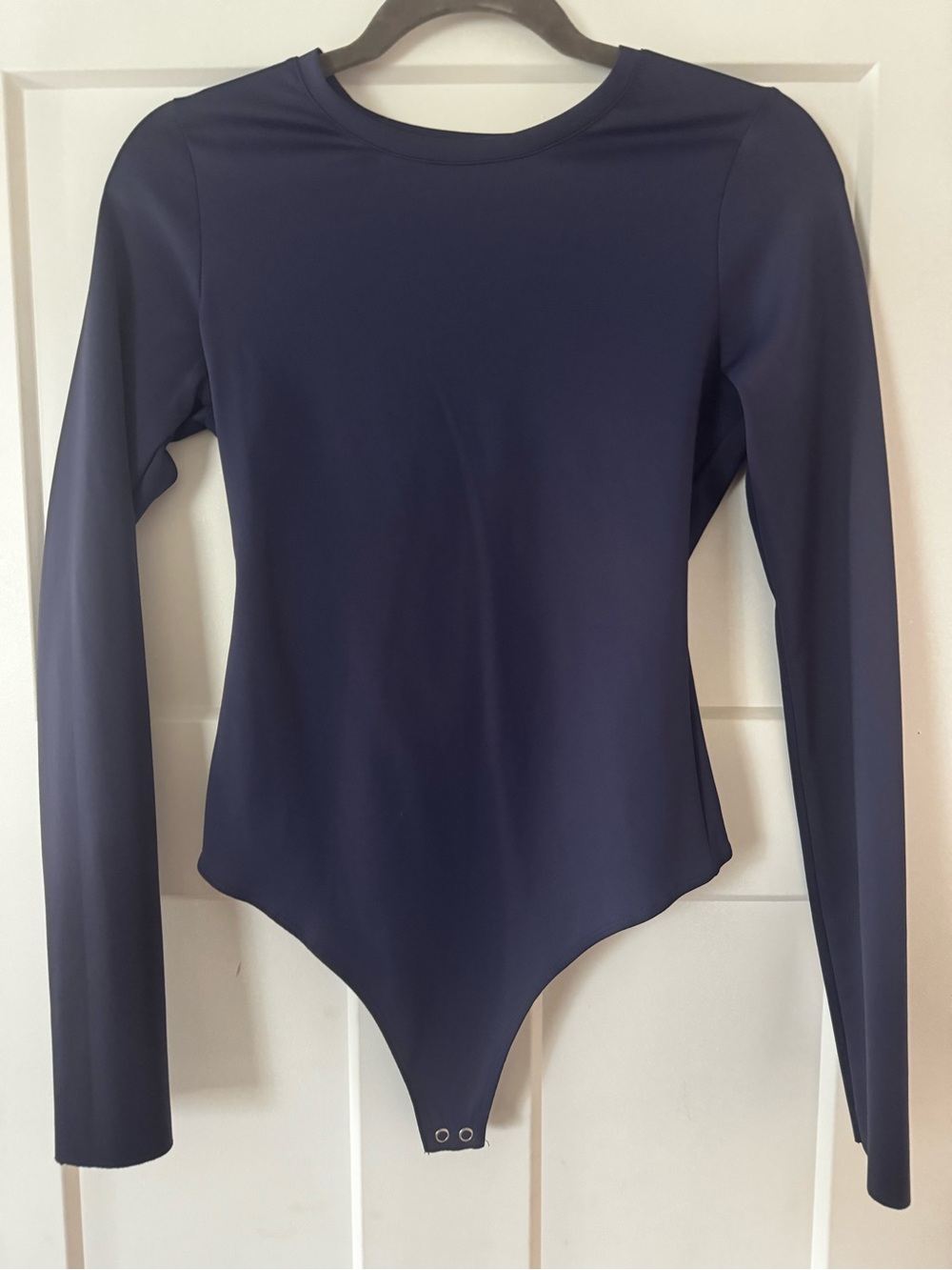 Good American Navy Long-Sleeve Bodysuit